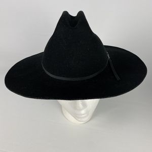 Vintage Renegade WPL 5923 100% Wool Black Cowboy Hat Size 7 MADE IN USA